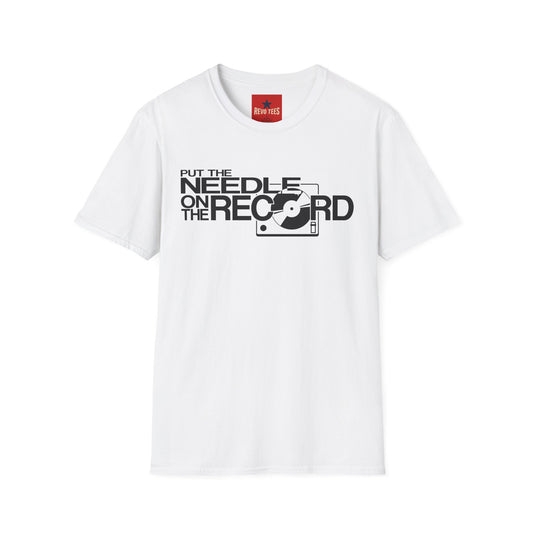 Put The Needle On The Record - Riordan - Unisex Softstyle T-Shirt