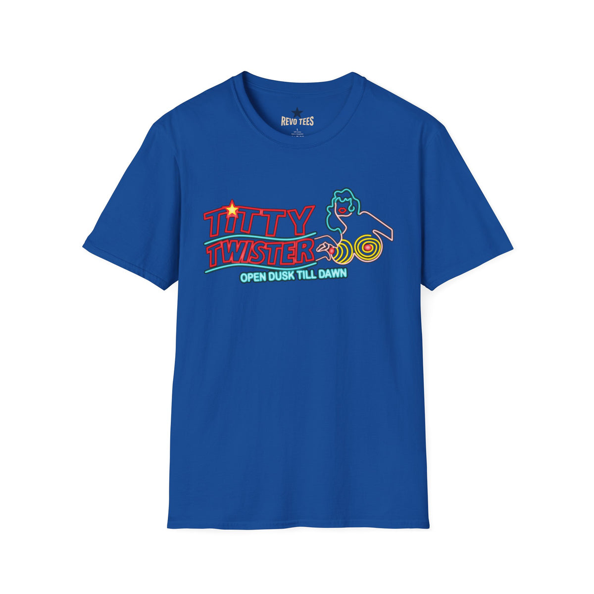 Revotees Titty Twister Neon Logo Open Dusk Till Dawn T-Shirt - alternate view 9