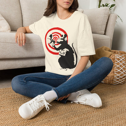 Banksy-Style Rat Target T-Shirt — Street Art Graphic Tee