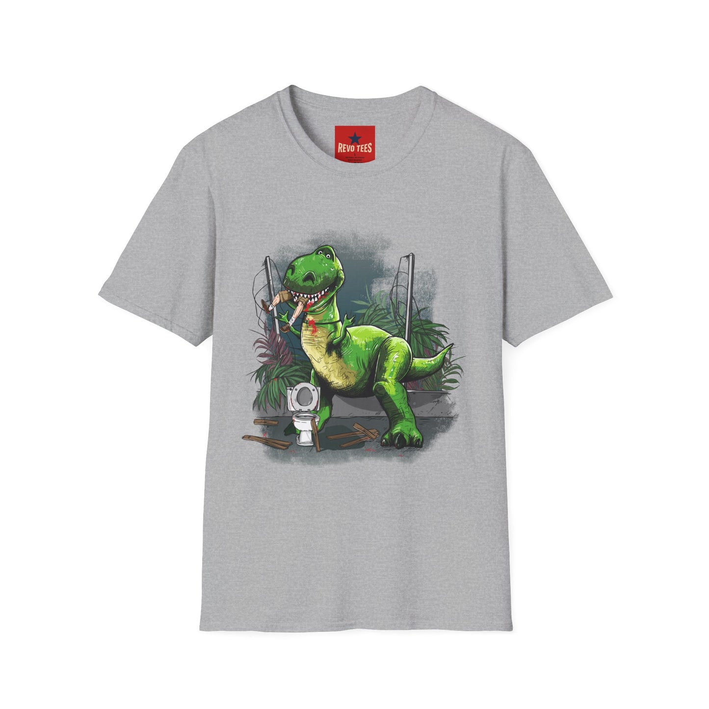 T-Rex Graphic T-Shirt – Cute Green Dinosaur Design