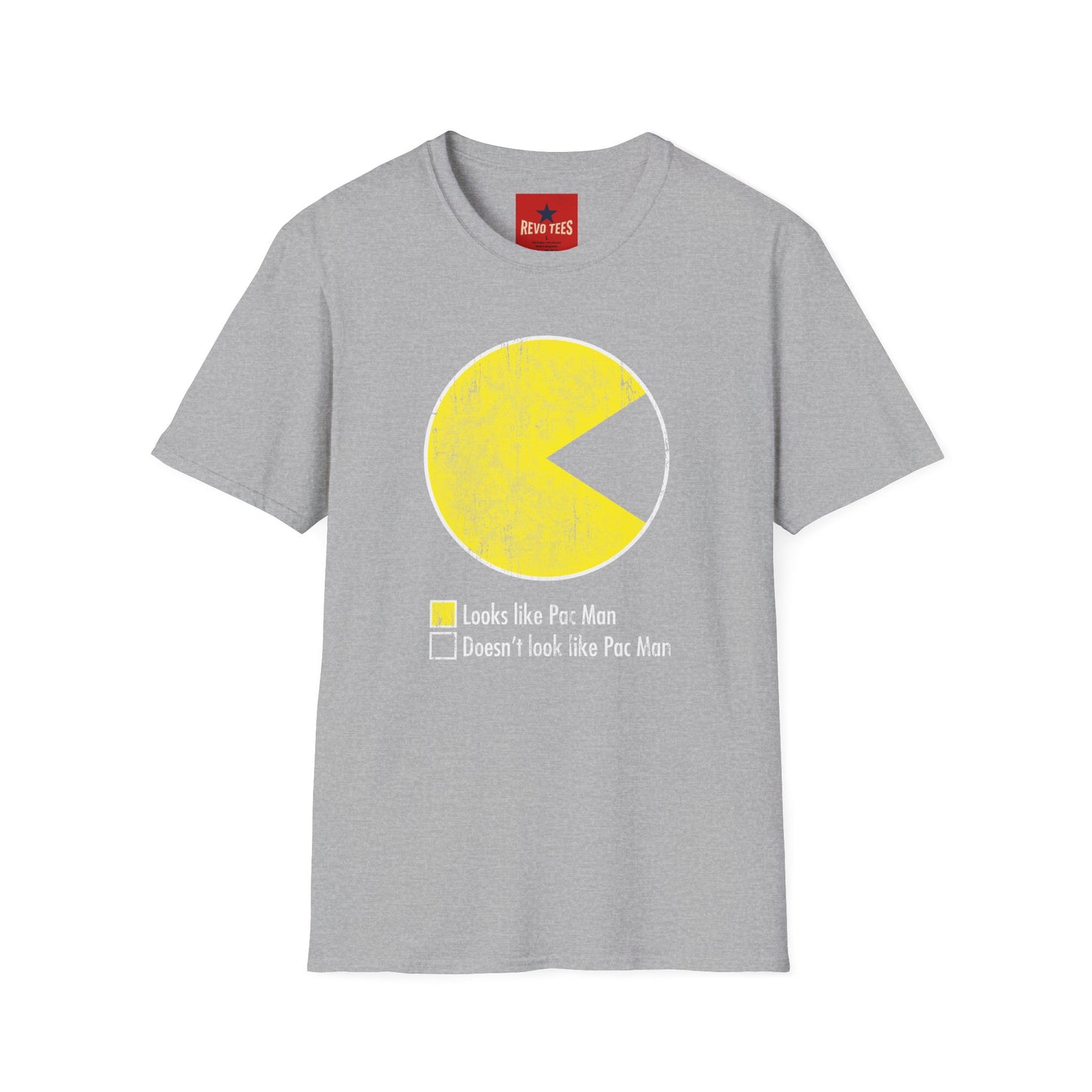 Pac-Man Vintage Tee — "Looks Like Pac-Man / Doesn’t Look Like Pac-Man" Graphic T-Shirt