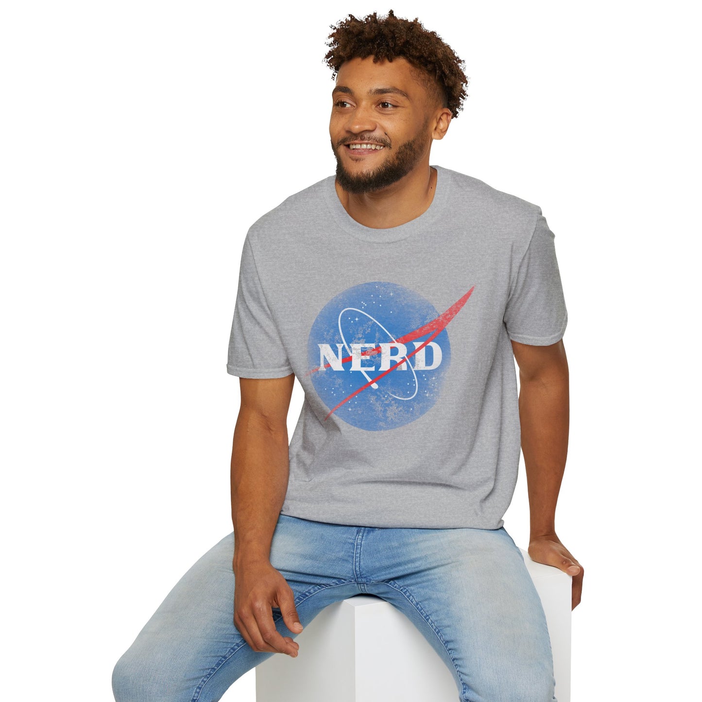 Nerd Space Logo T‑Shirt — Retro NASA-Inspired Graphic Tee