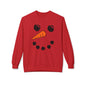 Snowman Face Crewneck Sweatshirt — Cute Winter Holiday Pullover