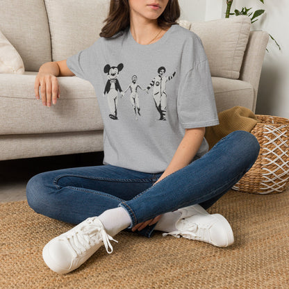 Banksy Graphic T-Shirt — Retro Satirical Parade Design