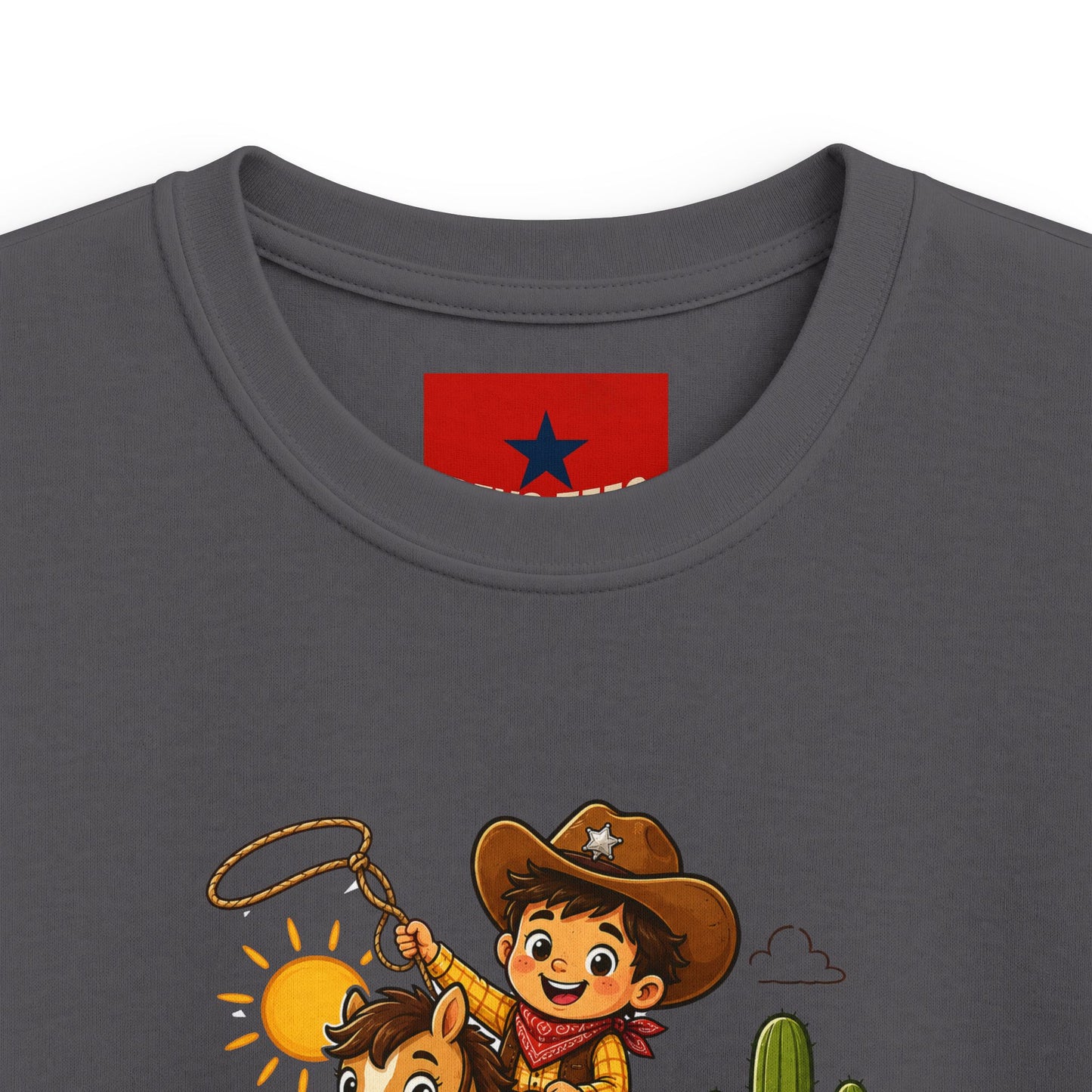Kids Tee — "Lil' Wild Wrangler" Cute Cowboy Kid Graphic Shirt