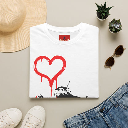 Banksy-Inspired Rat Stencil T-Shirt — Dripping Heart Street Art Tee