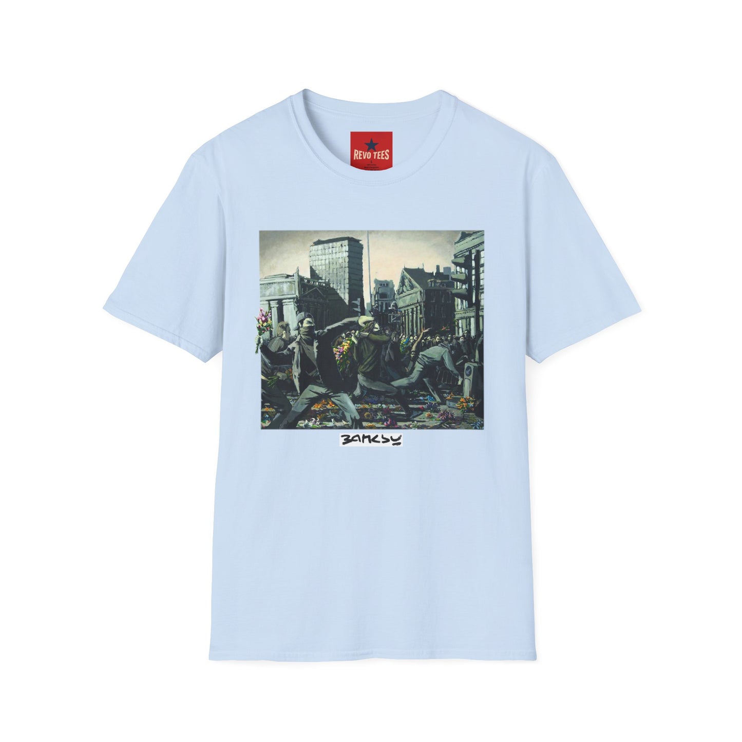 Banksy City Riot Graphic T-Shirt — Urban Protest Art Tee