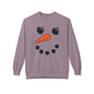 Snowman Face Crewneck Sweatshirt — Cute Winter Holiday Pullover