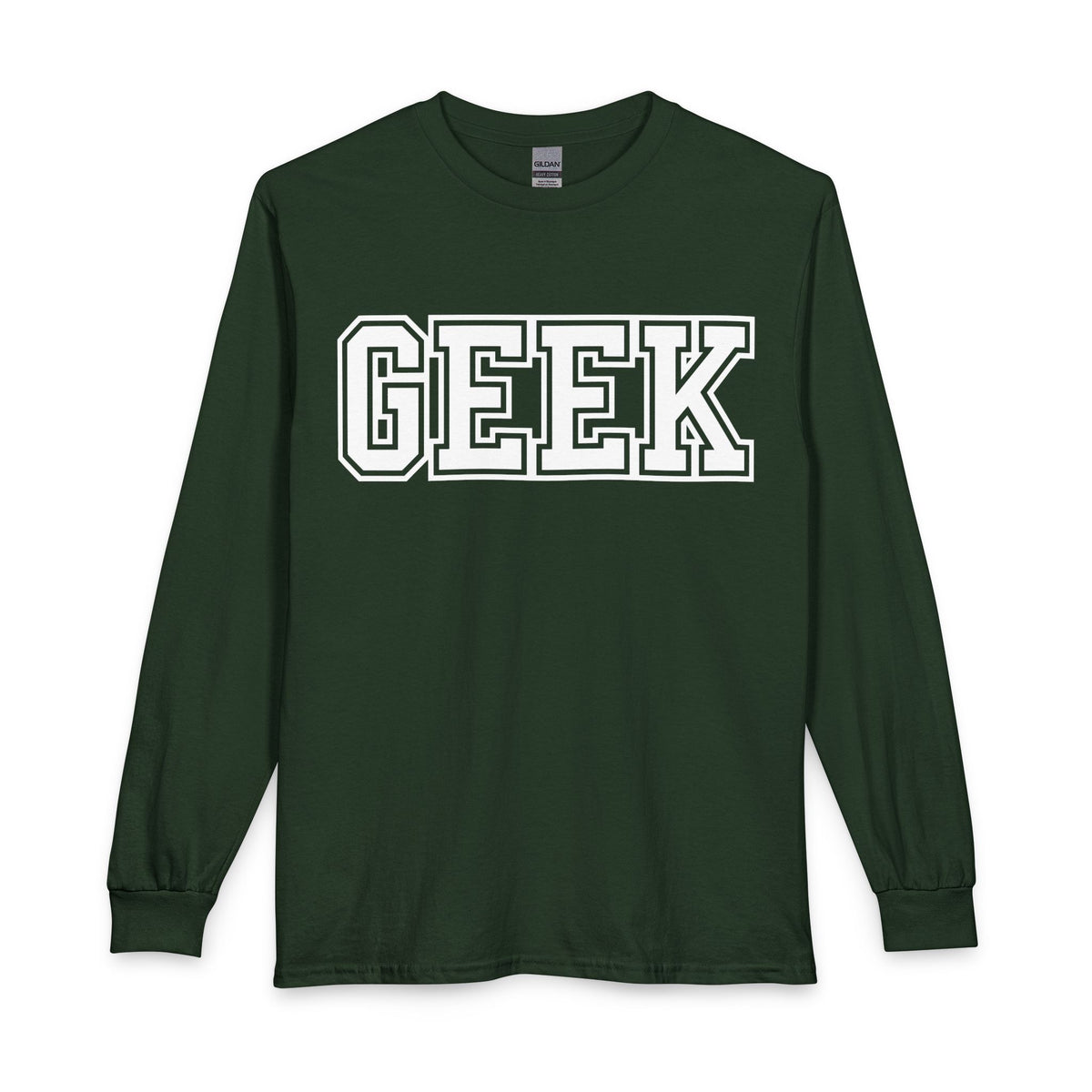 Revotees Geek Long-Sleeve Retro Collegiate Graphic T-Shirt - alternate view 3