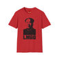 Graphic Tee with Bold Monochrome Portrait and "LMAO" Text