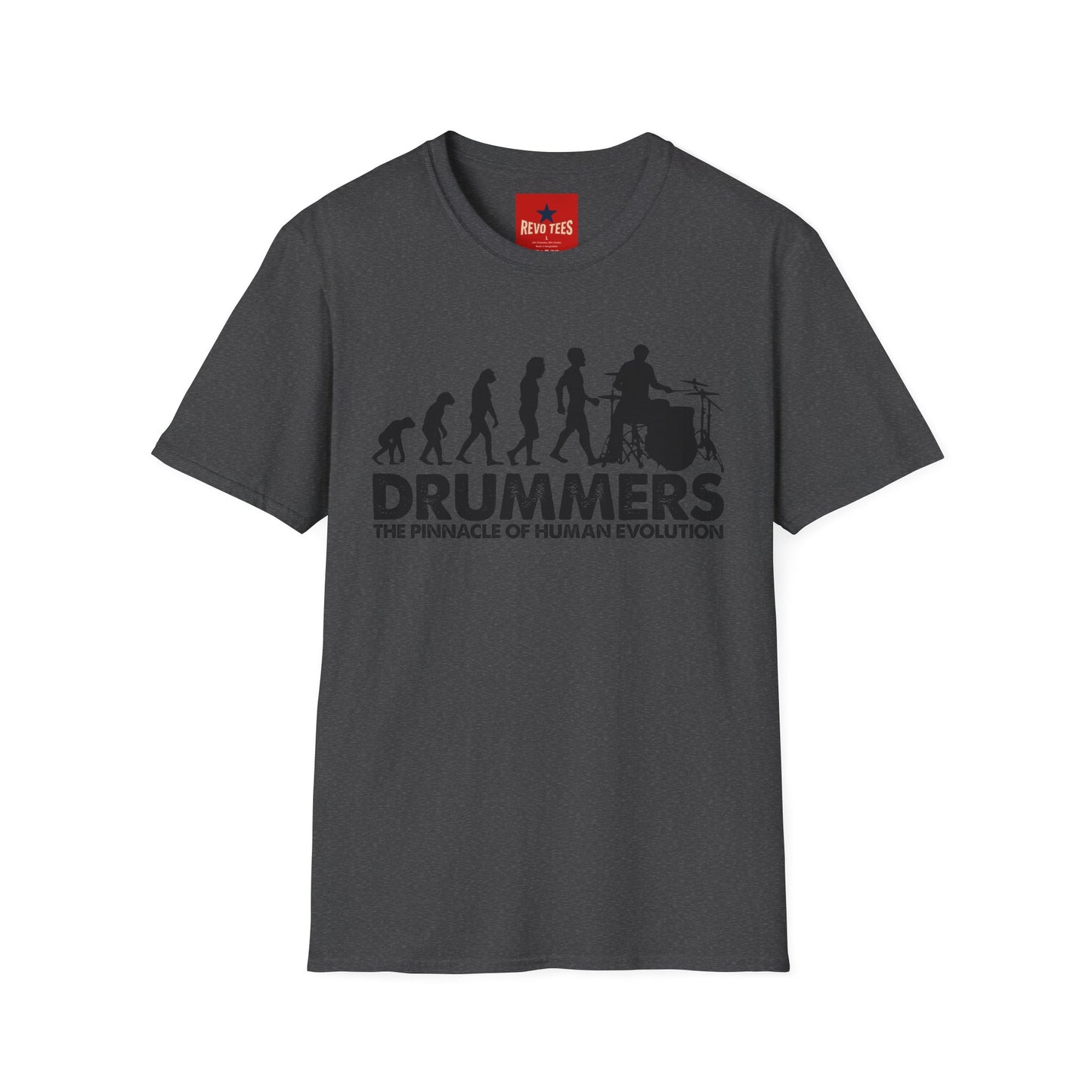 Evolution of Drummers - Unisex Softstyle T-Shirt