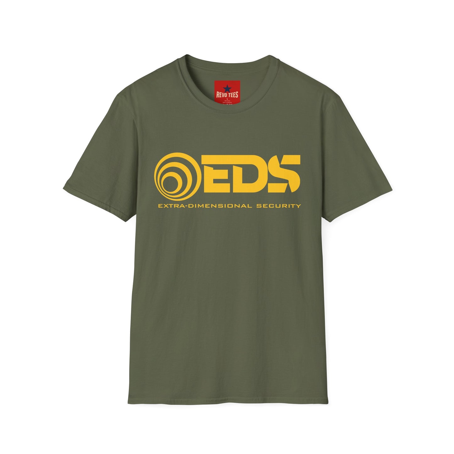 EDS Logo T-Shirt — Extra Dimensional Security Retro Sci‑Fi Tee