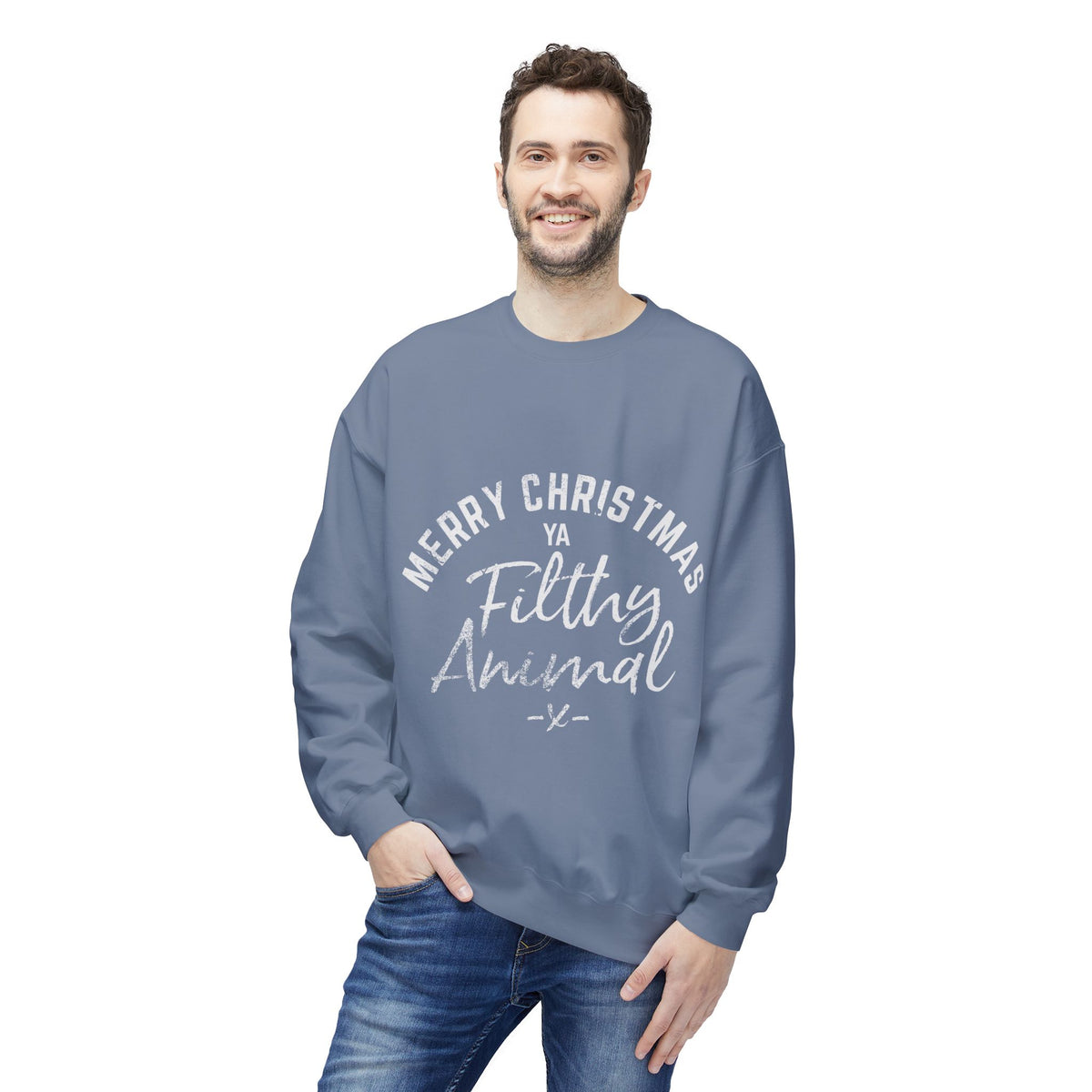 Merry Christmas Ya Filthy Animal Crewneck Sweatshirt