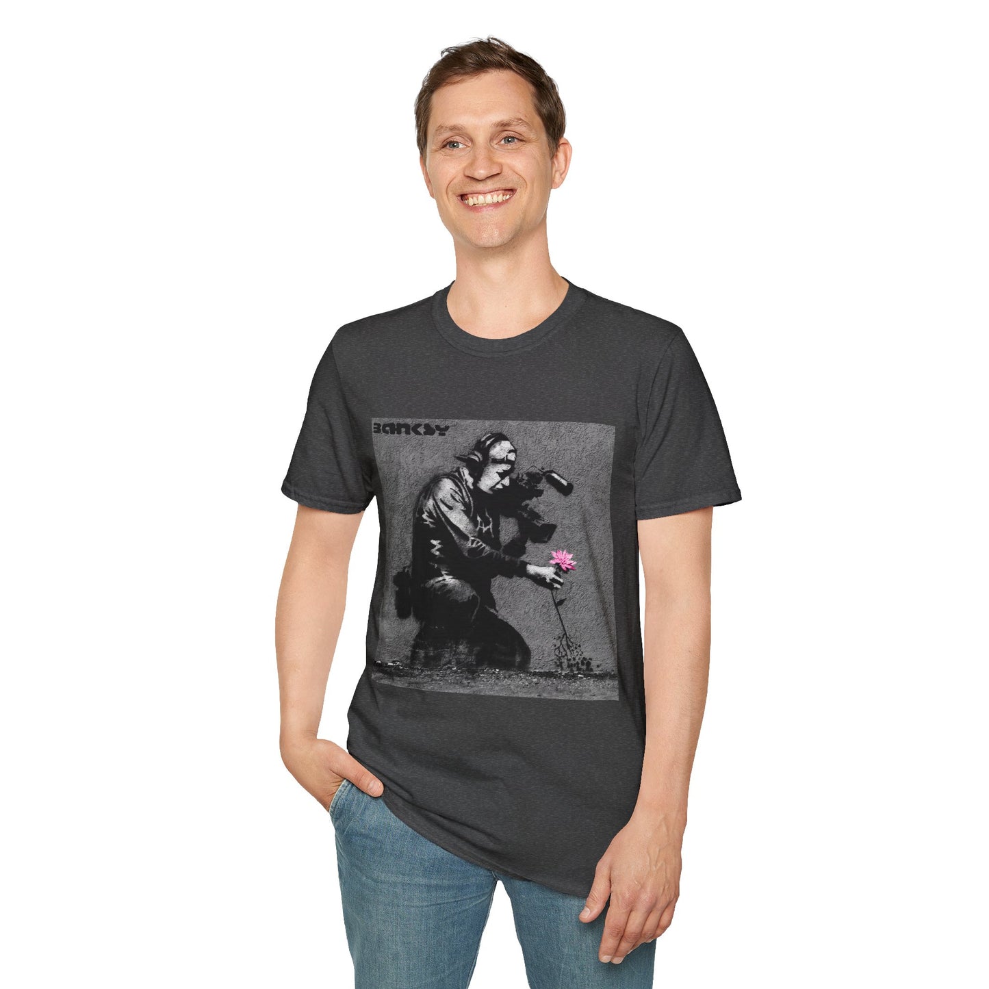 Banksy Flower Thrower T-Shirt — Urban Street Art Graphic Tee