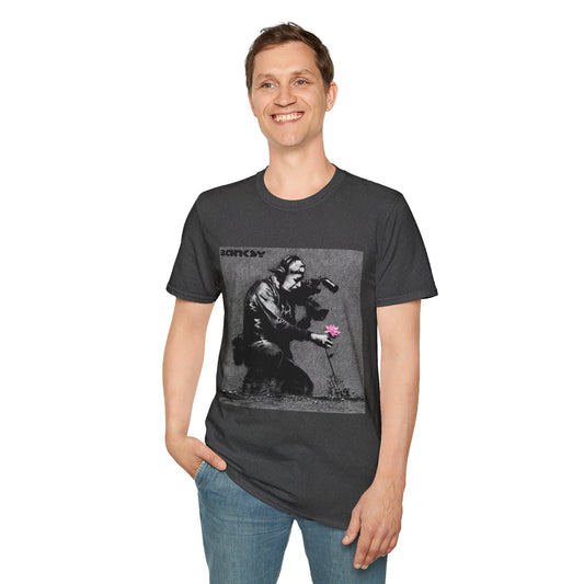 Banksy Flower Thrower T-Shirt — Urban Street Art Graphic Tee