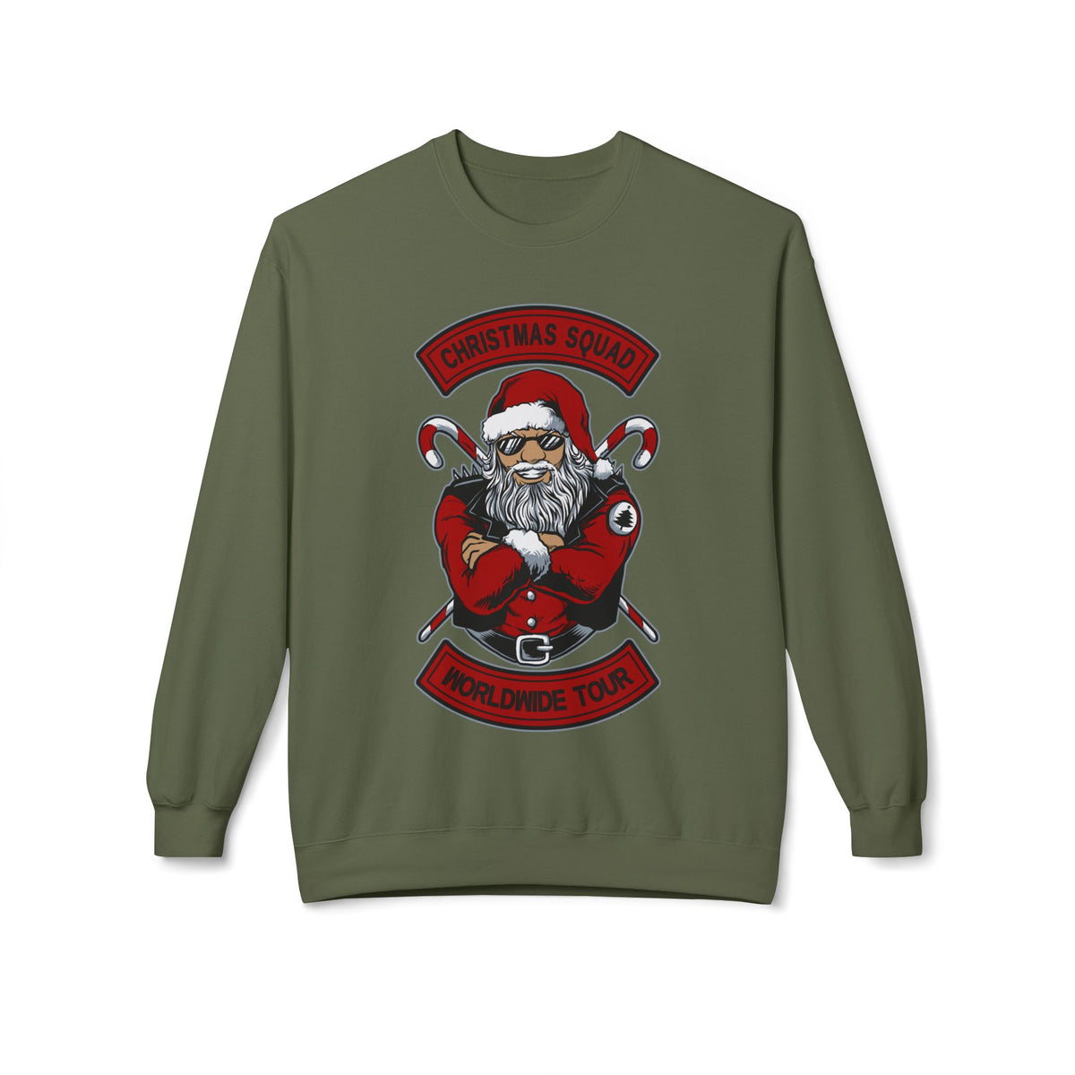 Santa Skull — Christmas Skull Rock-N-Roll Tour Crewneck Sweatshirt