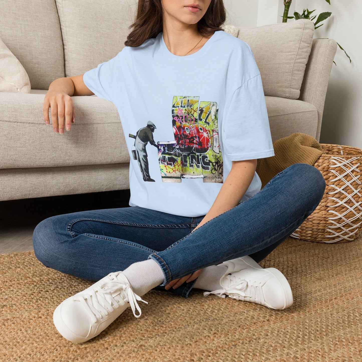 Banksy Graffiti Cleaner T-Shirt — Urban Street Art Tee