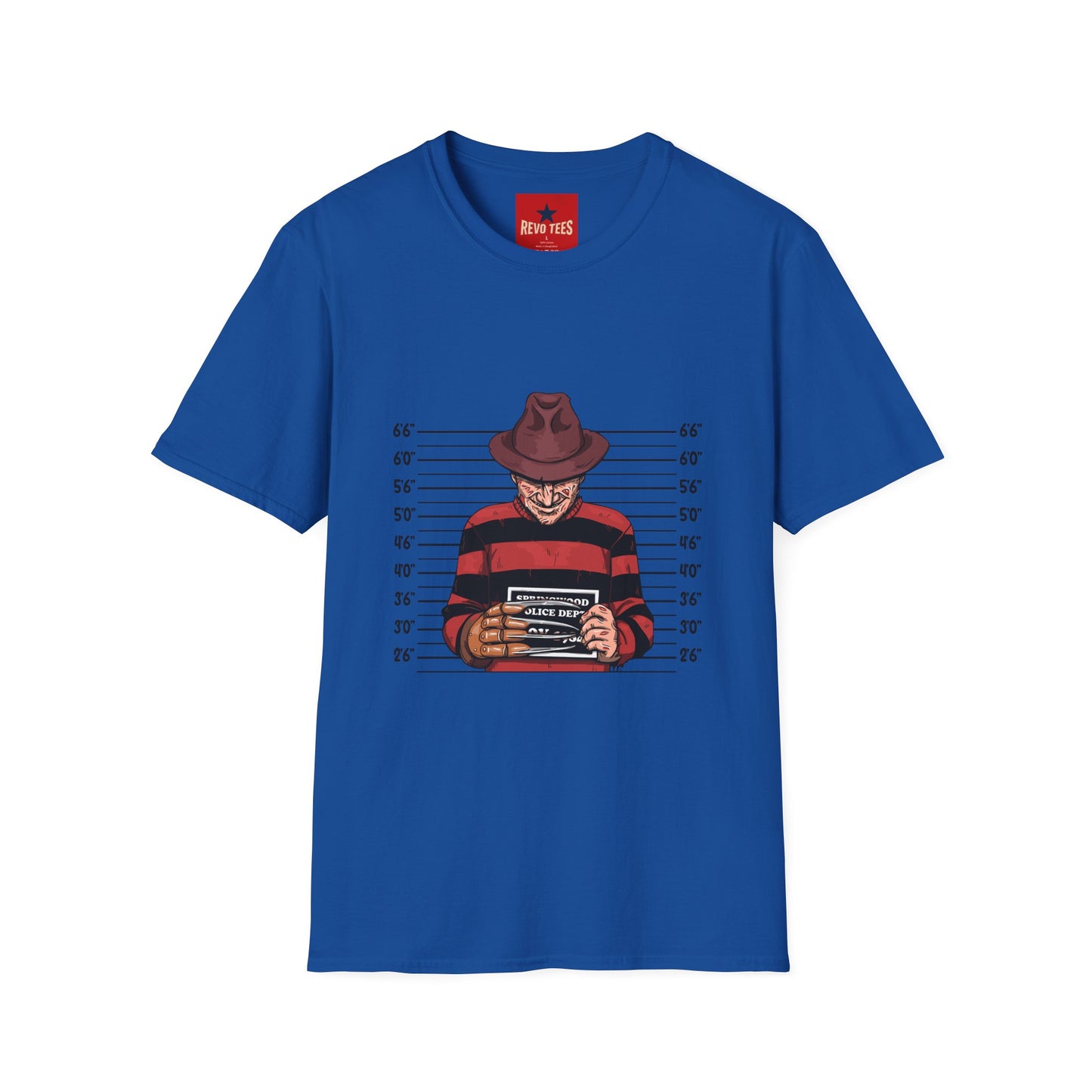 Freddy Krueger Mugshot Tee - Horror Movie Villain Graphic T-Shirt