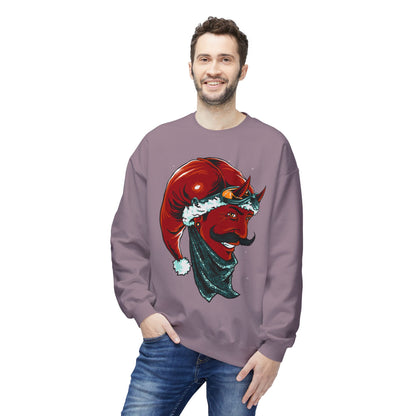 Devil Santa — Vintage Holiday Demon Graphic Crewneck Sweatshirt
