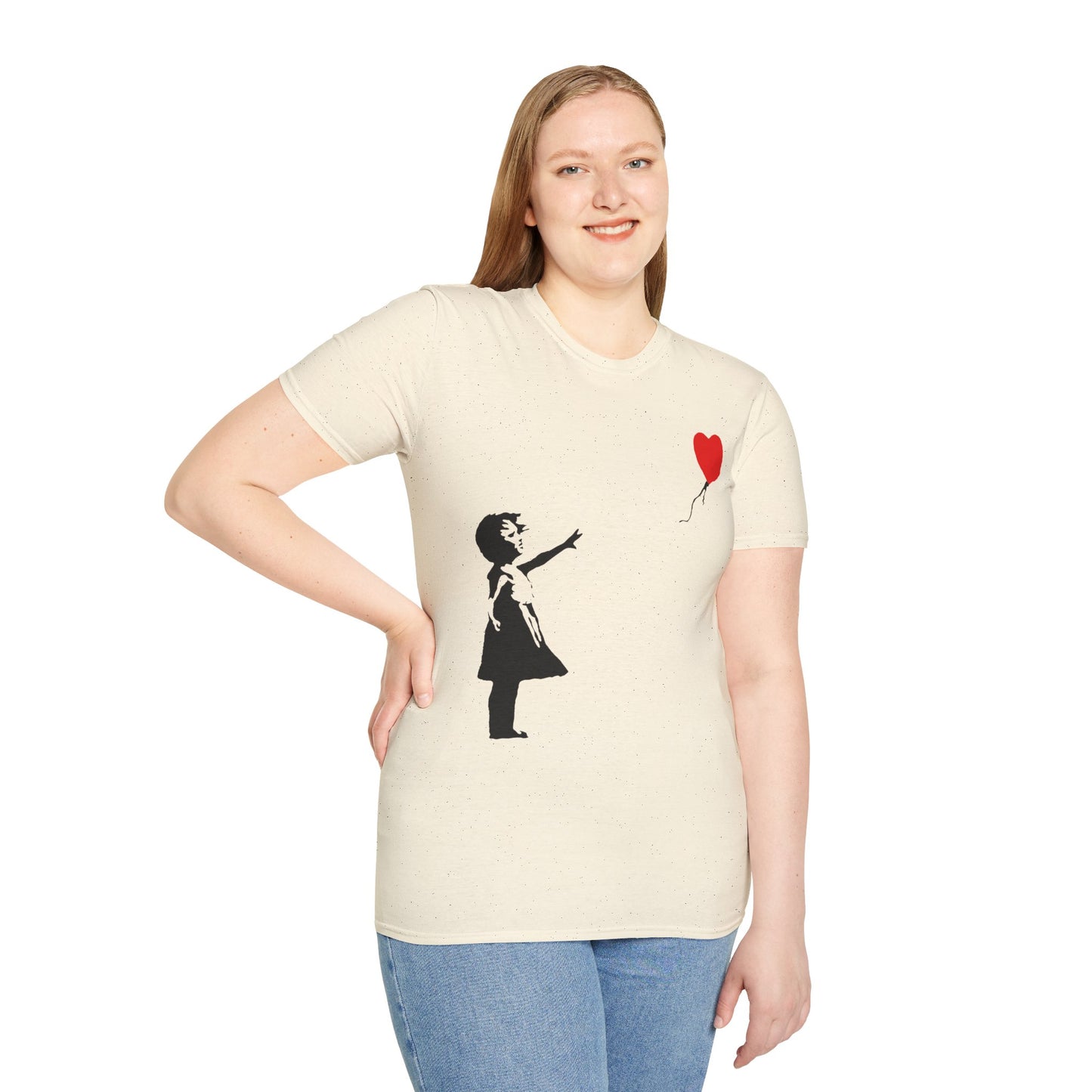 Banksy-Inspired Girl with Heart Balloon T-Shirt — Street Art Graphic Tee