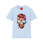 Geometric Colorblock Skull T-Shirt