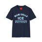 Miami Chills Ice Graphic T-Shirt — Retro Beach Vibes, Refrigerated Delivery Slogan