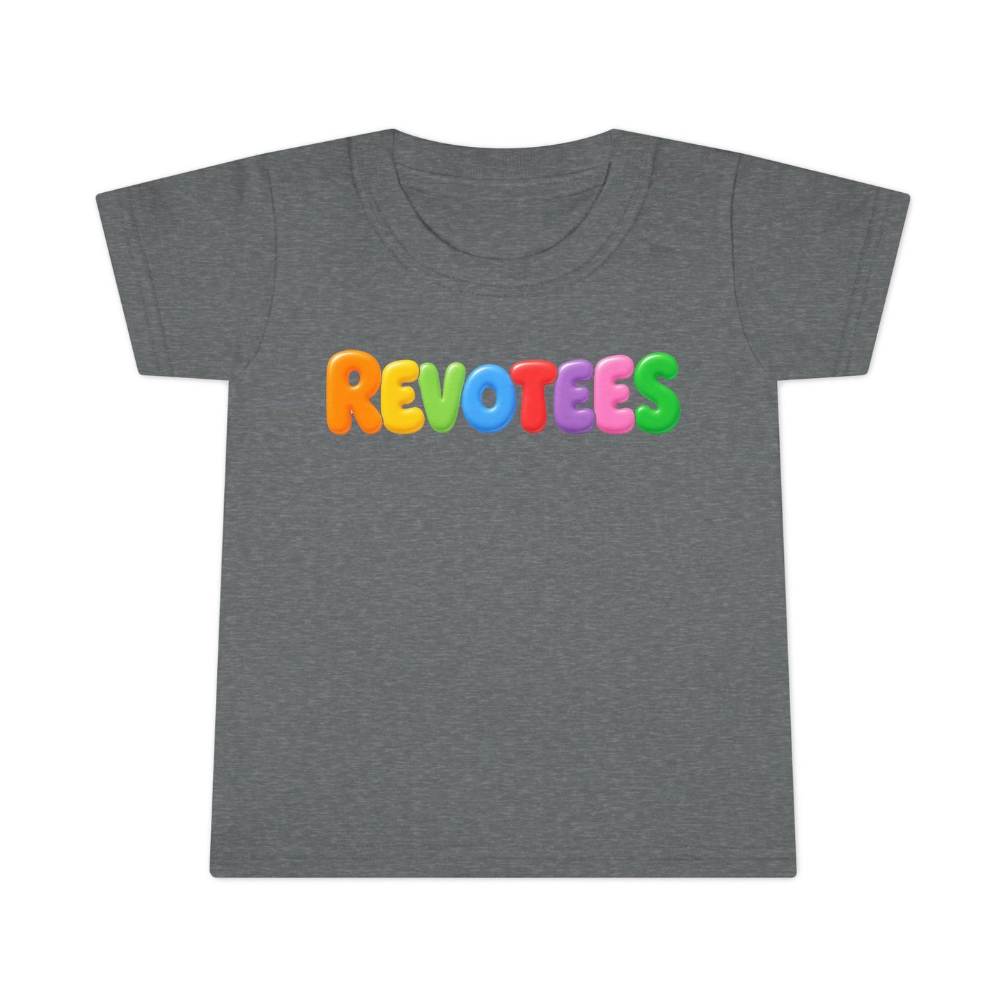 Toddler T-Shirt — Colorful 'REVOTEES' Bubble Letters Kids Tee