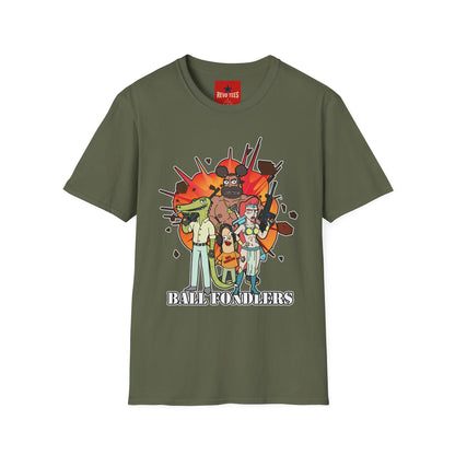 Cartoon Apocalypse T-Shirt — Retro Comic Crew with 'Built to Deliver' Design