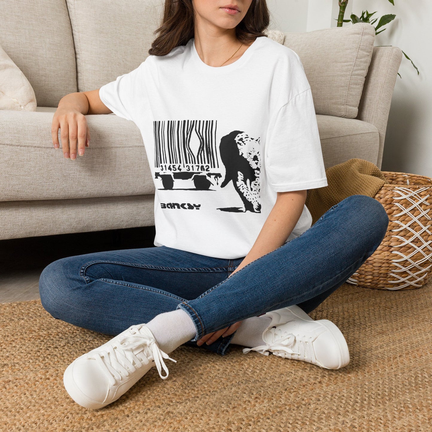 Barcode Cow Graphic T‑Shirt — Animal Rights / Eco Protest Tee