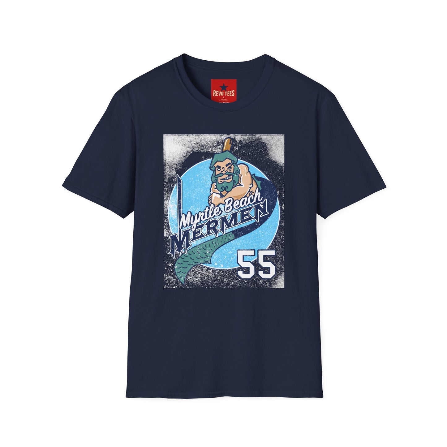 Myrtle Beach Mermen Graphic T-Shirt — Coastal Baseball Team Design