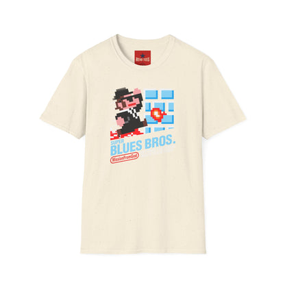 Retro Pixel Blues Bros. T-Shirt — 8‑Bit Gamer Graphic Tee