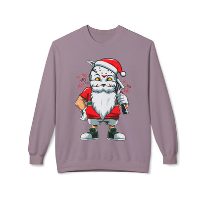Santa Skull — Edgy Christmas Graphic Crewneck Sweatshirt
