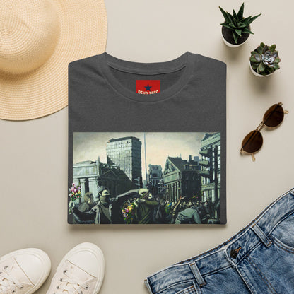 Banksy City Riot Graphic T-Shirt — Urban Protest Art Tee