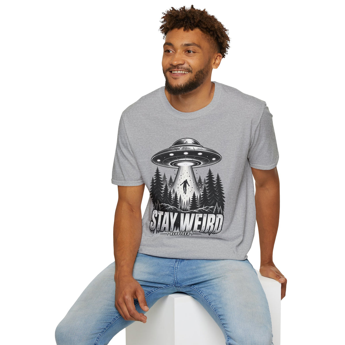 REVOTEES Stay Weird — Alien Abduction Graphic Tee