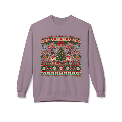 REVOTEES Christmas Tree Holiday Ugly Sweater Crewneck Sweatshirt