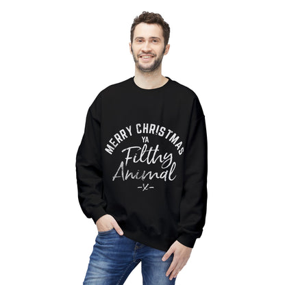 Merry Christmas Ya Filthy Animal Crewneck Sweatshirt