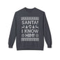 Elf Movie "Santa! I Know Him!" Holiday Ugly Sweater Design Crewneck Sweatshirt —