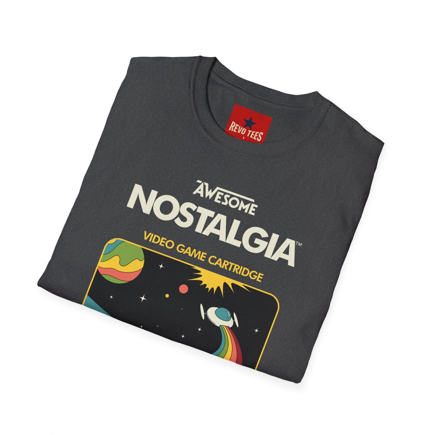 Awesome Nostalgia T-Shirt — Retro Video Game Cartridge Graphic Tee
