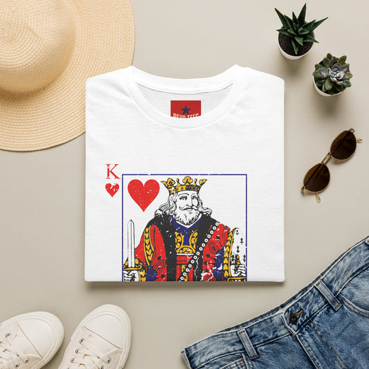 King of Hearts T-Shirt — Vintage Playing Card Graphic Tee