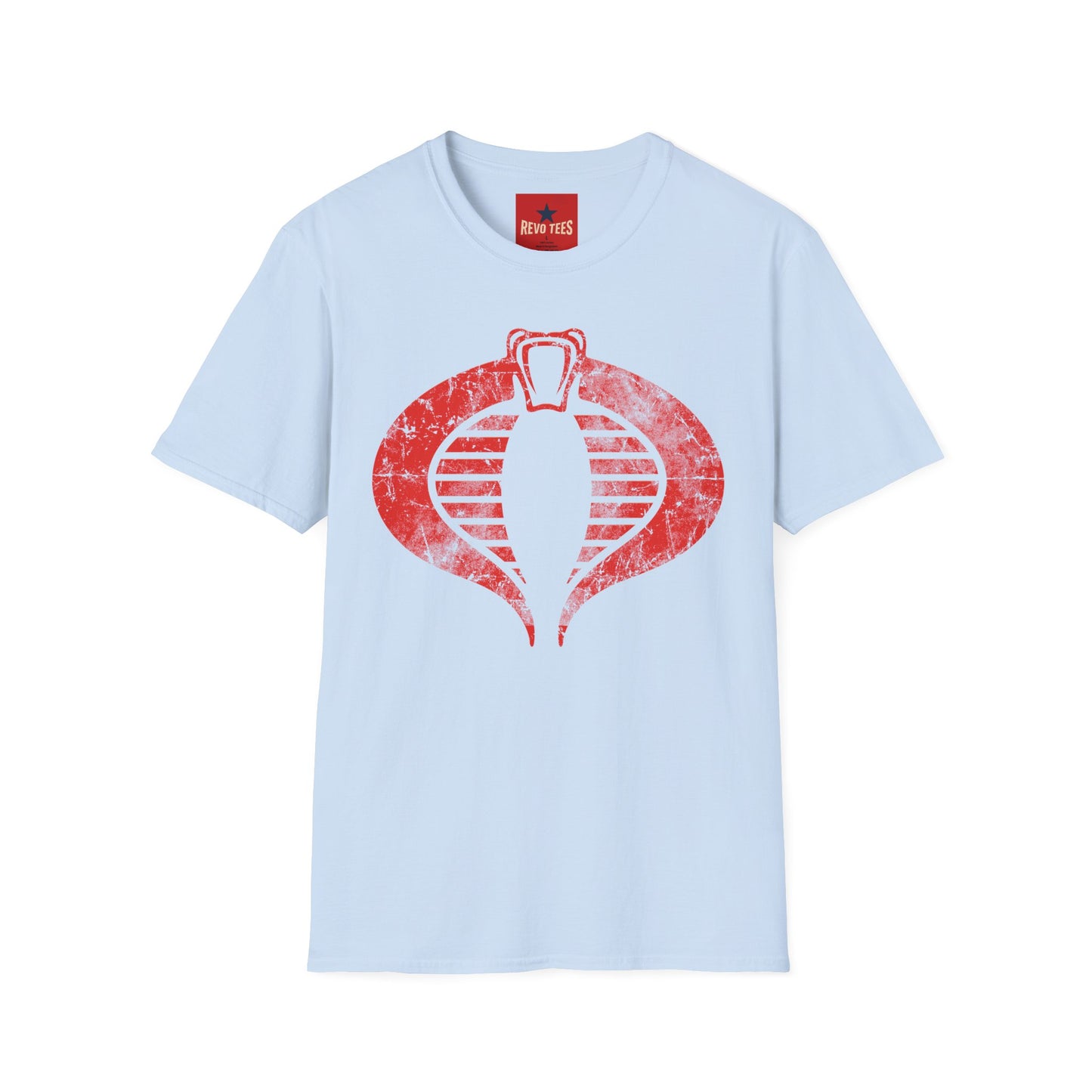 Cobra Emblem T-Shirt — Distressed Retro Snake Logo Tee