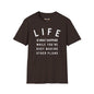 Revotees Life Is What Happens Unisex Softstyle T-Shirt - alternate view 3