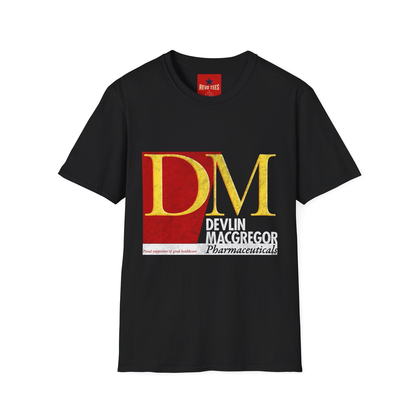 DM Logo T‑Shirt — Devlin MacGregor Pharmaceutical Graphic Tee