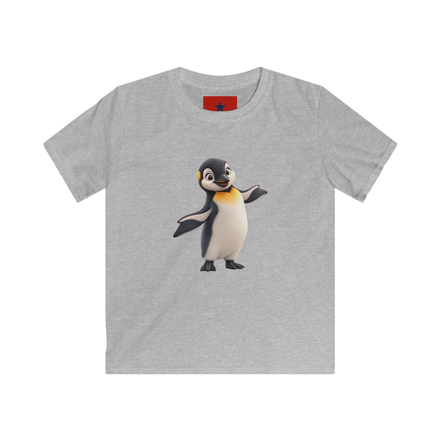 Kids Penguin Graphic Tee — Cute Dancing Penguin Shirt front and back design