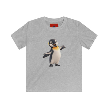 Kids Penguin Graphic Tee — Cute Dancing Penguin Shirt front and back design