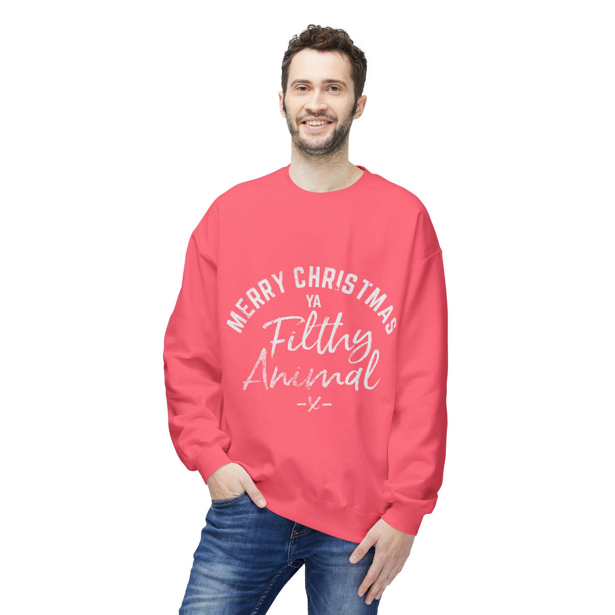 Merry Christmas Ya Filthy Animal Crewneck Sweatshirt