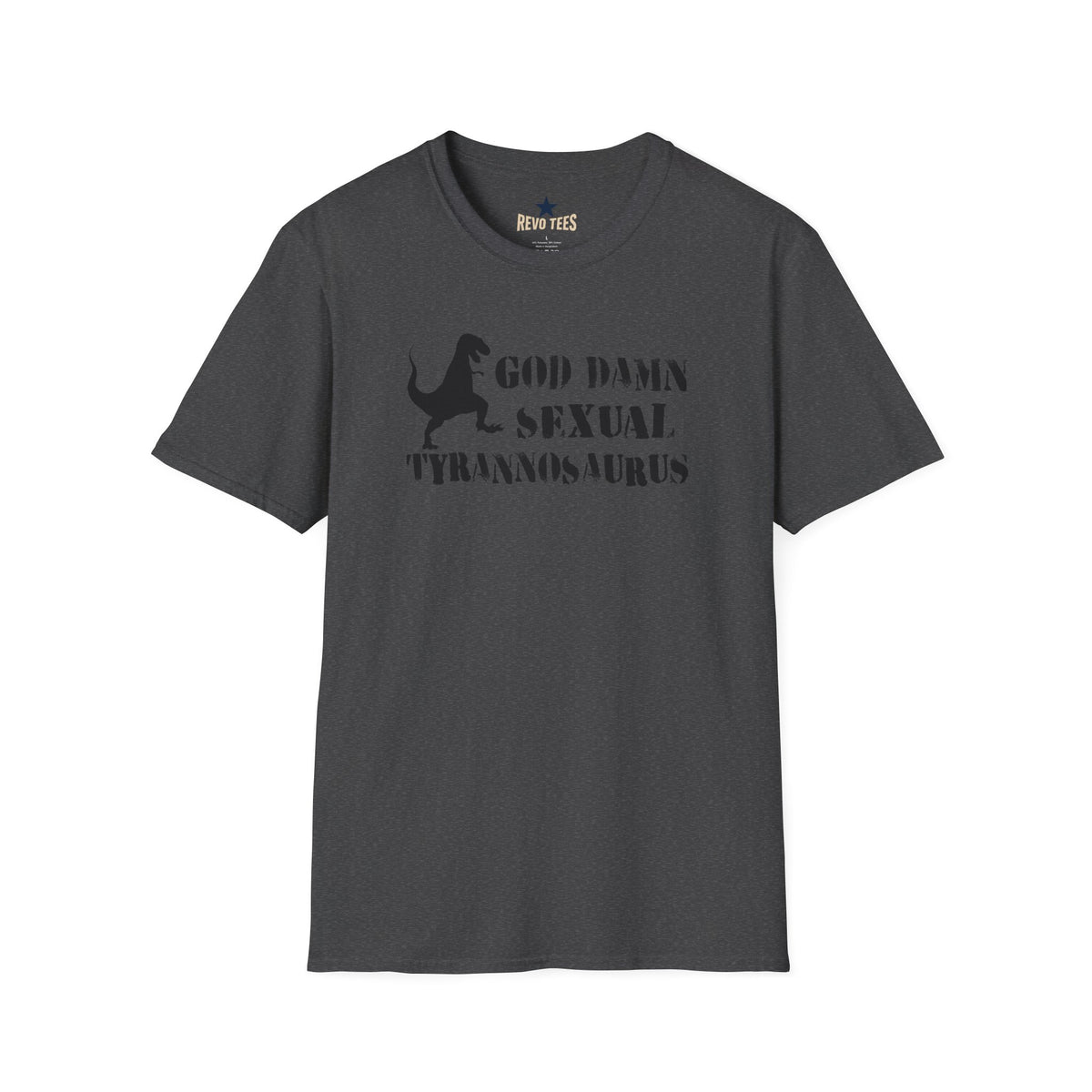 Revotees God Damn Sexual Tyrannosaurus Funny Dino Graphic T-Shirt - alternate view 6