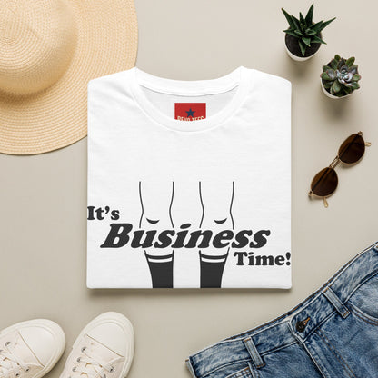 It's Business Time T-Shirt — Funny Retro Socks Graphic Tee for Work-From-Home & Casual Wear