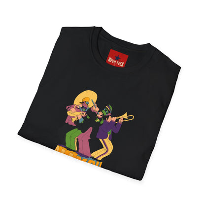 T-Shirt — Retro Jazz Band "All You Need Is Love" Graphic