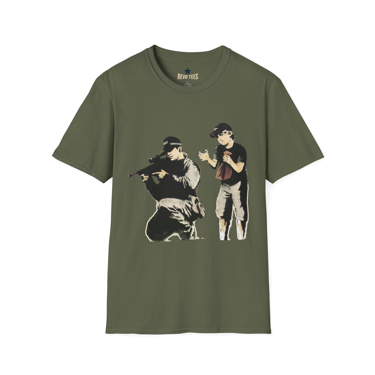 Revotees Banksy Sniper Graphic T-Shirt - alternate view 6