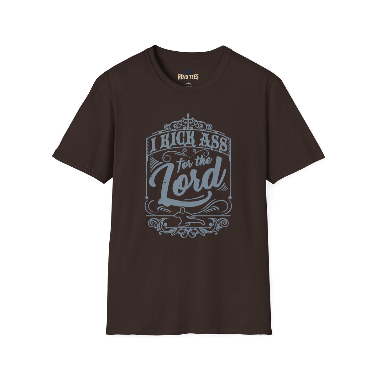 Revotees Christian Graphic I Kick Ass for the Lord Inspirational Faith T-Shirt - alternate view 5